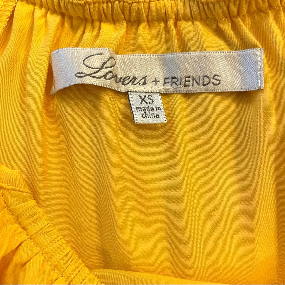 Lovers + Friends Yellow Off-Shoulder Ruffle Mini Dress - Picture 9 of 11